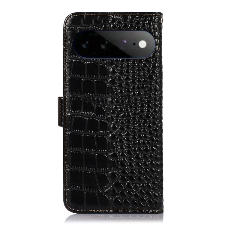 For Google Pixel 11 Pro XL Crocodile Top Layer Cowhide Leather Phone Case