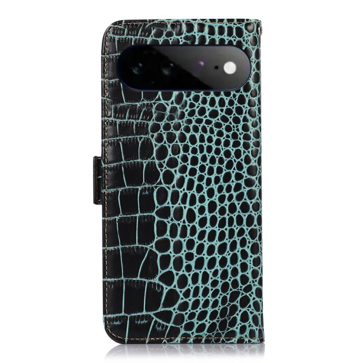 For Google Pixel 11 Pro XL Crocodile Top Layer Cowhide Leather Phone Case