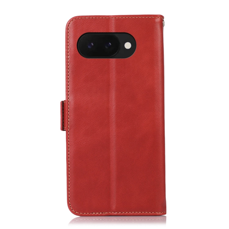 For Google Pixel 9a Crazy Horse Top Layer Cowhide Leather Phone Case