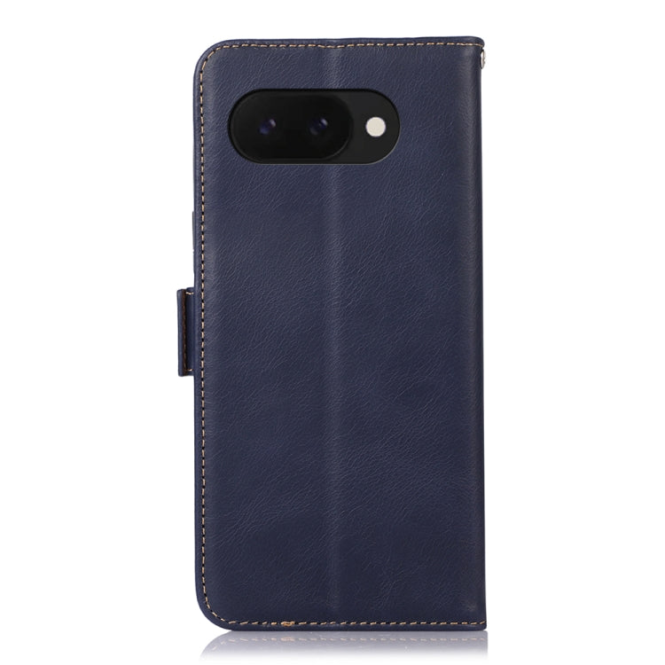 For Google Pixel 9a Crazy Horse Top Layer Cowhide Leather Phone Case