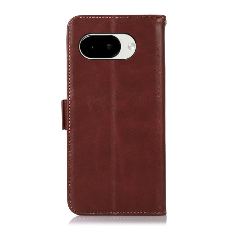 For Google Pixel 10a Crazy Horse Top Layer Cowhide Leather Phone Case