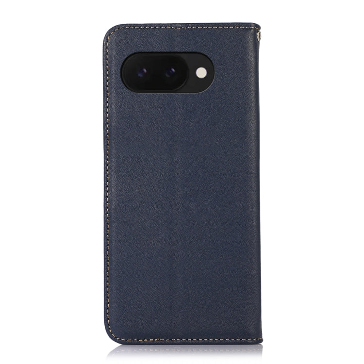 For Google Pixel 9a KHAZNEH Nappa Top Layer Cowhide Leather Phone Case