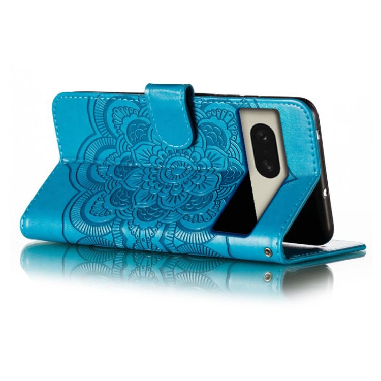 For Google Pixel 8 Sun Mandala Embossing Pattern Phone Leather Case