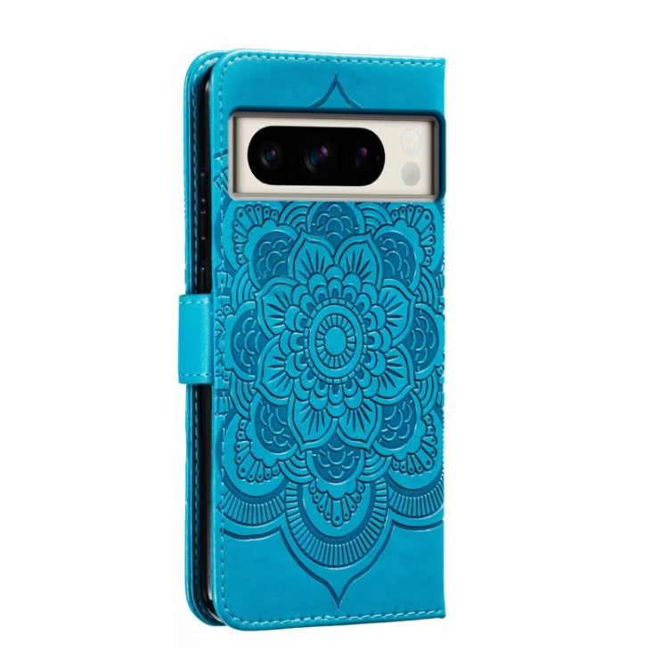 For Google Pixel 8 Pro Sun Mandala Embossing Pattern Phone Leather Case