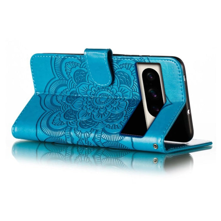 For Google Pixel 8 Pro Sun Mandala Embossing Pattern Phone Leather Case