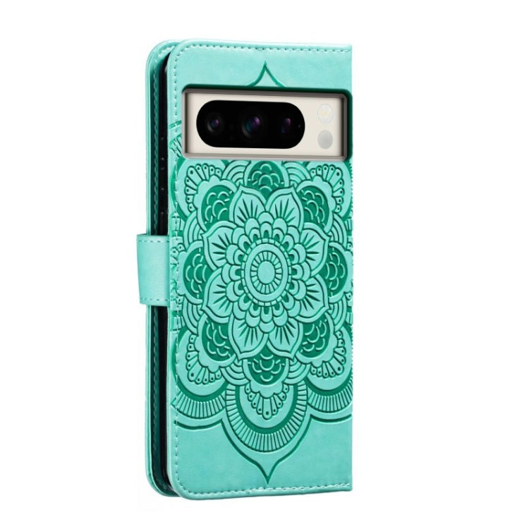 For Google Pixel 8 Pro Sun Mandala Embossing Pattern Phone Leather Case
