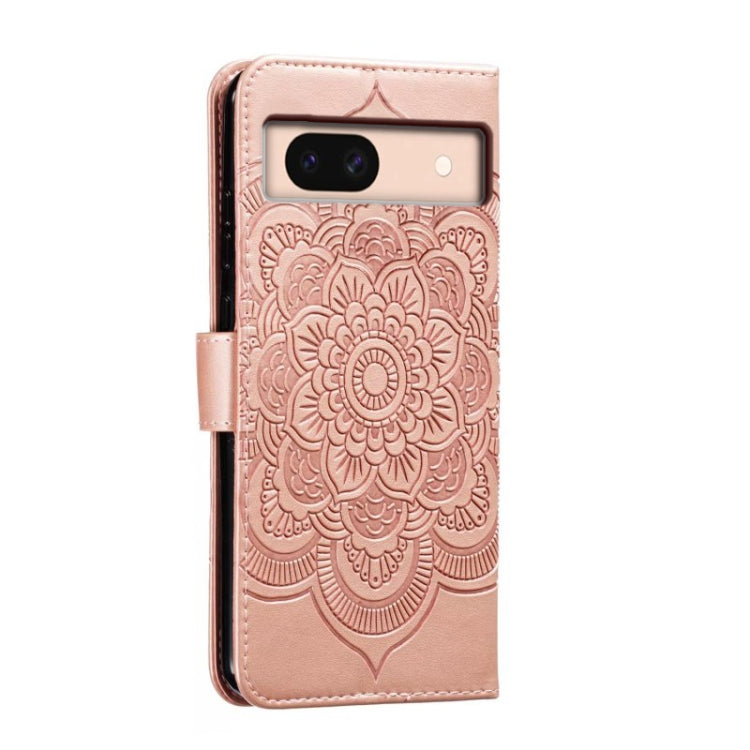 For Google Pixel 8A Sun Mandala Embossing Pattern Phone Leather Case