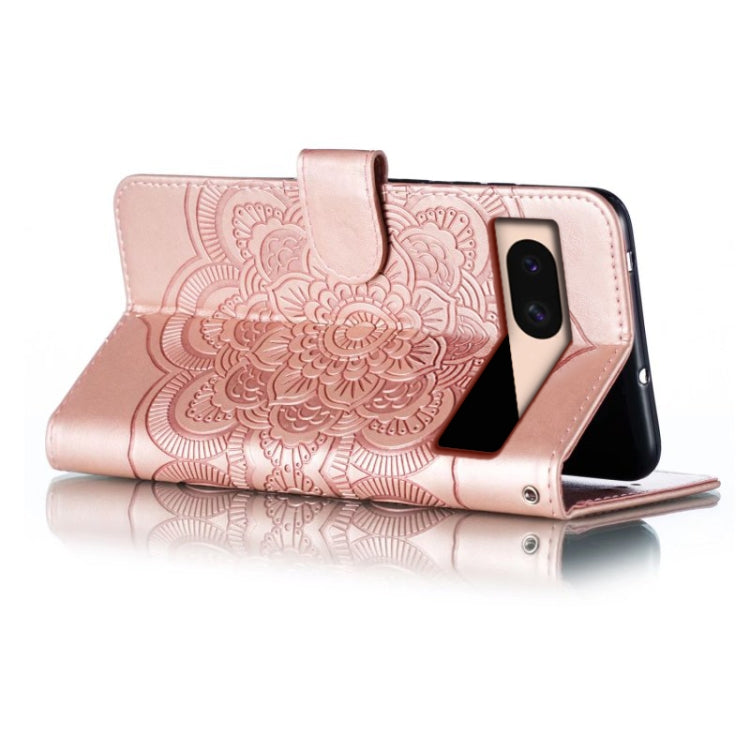 For Google Pixel 8A Sun Mandala Embossing Pattern Phone Leather Case