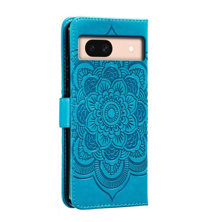 For Google Pixel 8A Sun Mandala Embossing Pattern Phone Leather Case