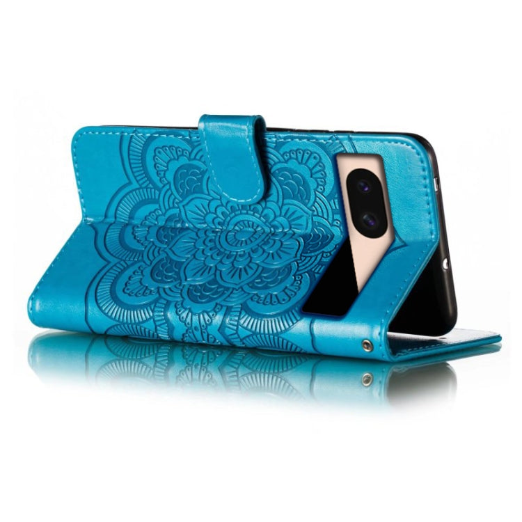 For Google Pixel 8A Sun Mandala Embossing Pattern Phone Leather Case