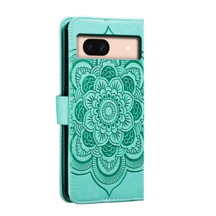 For Google Pixel 8A Sun Mandala Embossing Pattern Phone Leather Case