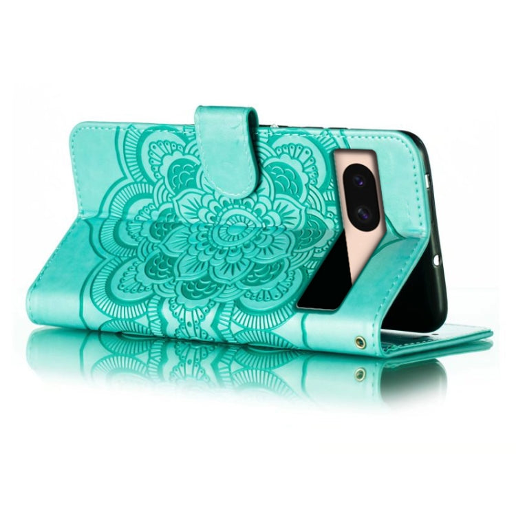 For Google Pixel 8A Sun Mandala Embossing Pattern Phone Leather Case
