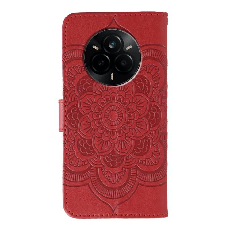 For Realme 14 Pro Sun Mandala Embossing Pattern Phone Leather Case