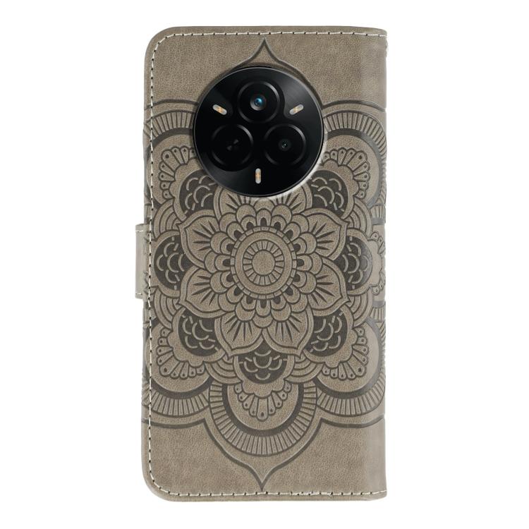 For Realme 14 Pro Sun Mandala Embossing Pattern Phone Leather Case