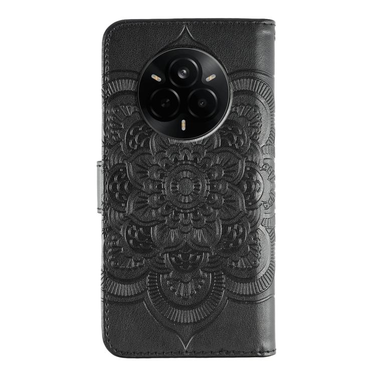 For Realme 14 Pro Sun Mandala Embossing Pattern Phone Leather Case