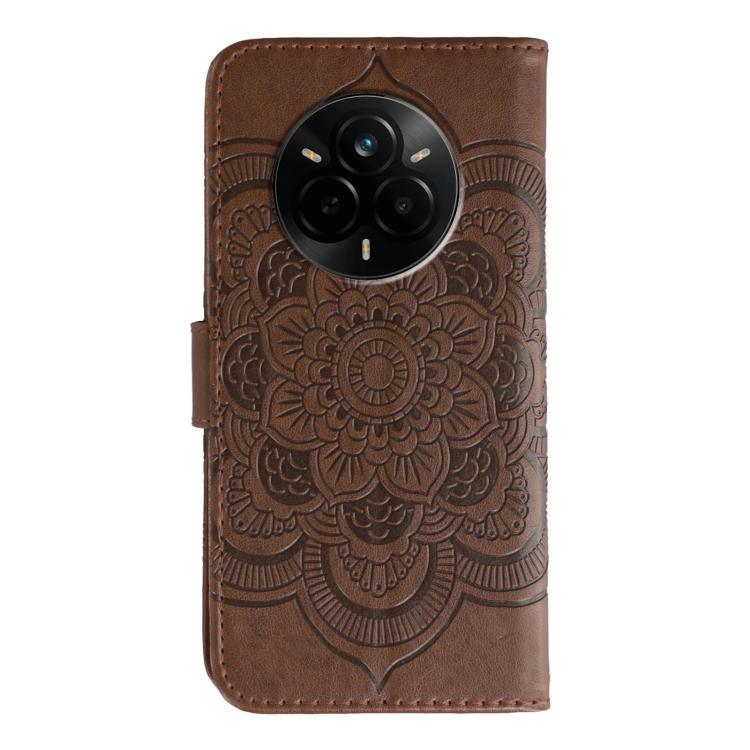 For Realme 14 Pro Sun Mandala Embossing Pattern Phone Leather Case