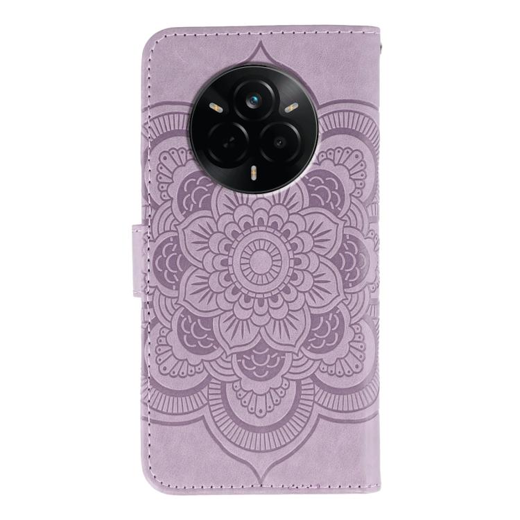 For Realme 14 Pro Sun Mandala Embossing Pattern Phone Leather Case