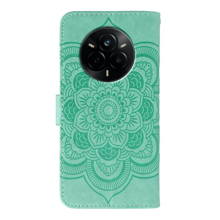 For Realme 14 Pro Sun Mandala Embossing Pattern Phone Leather Case