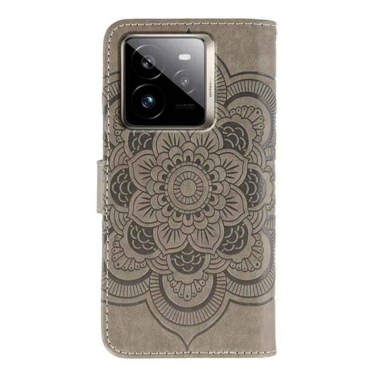 For Realme GT7 Pro Sun Mandala Embossing Pattern Phone Leather Case