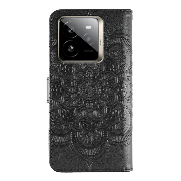 For Realme GT7 Pro Sun Mandala Embossing Pattern Phone Leather Case