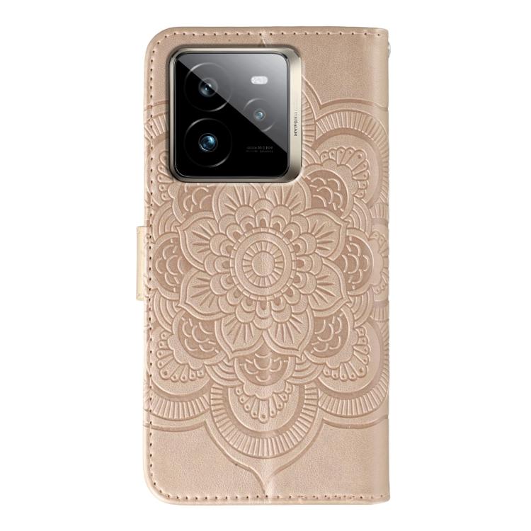 For Realme GT7 Pro Sun Mandala Embossing Pattern Phone Leather Case