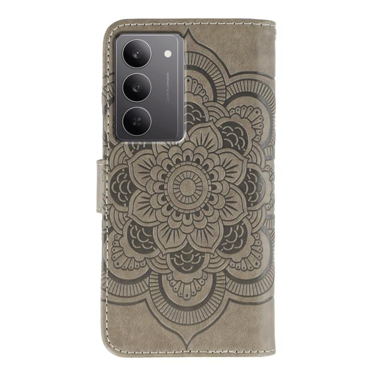 For Realme 14x Sun Mandala Embossing Pattern Phone Leather Case