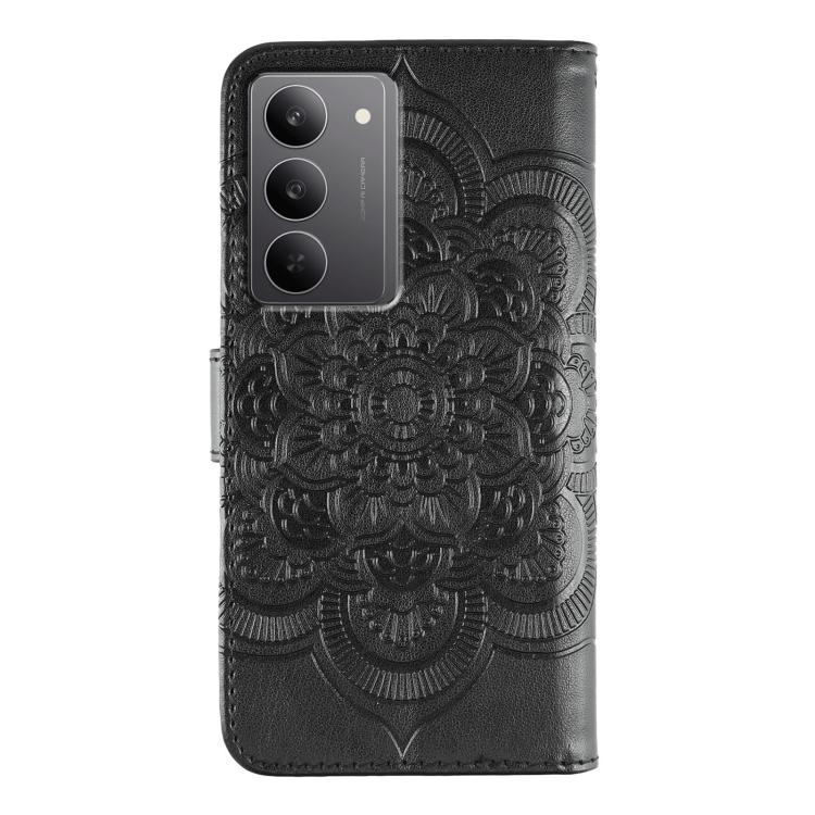 For Realme 14x Sun Mandala Embossing Pattern Phone Leather Case