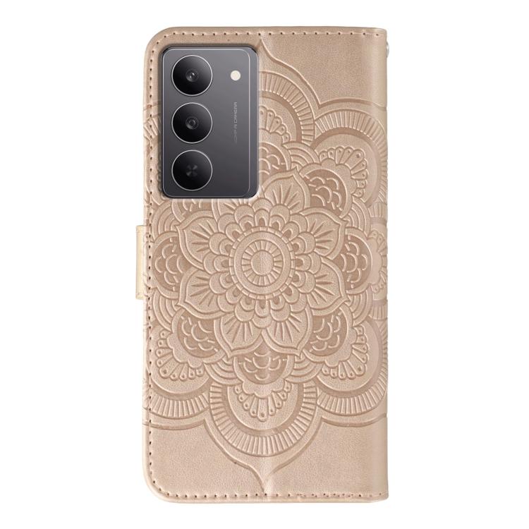 For Realme 14x Sun Mandala Embossing Pattern Phone Leather Case