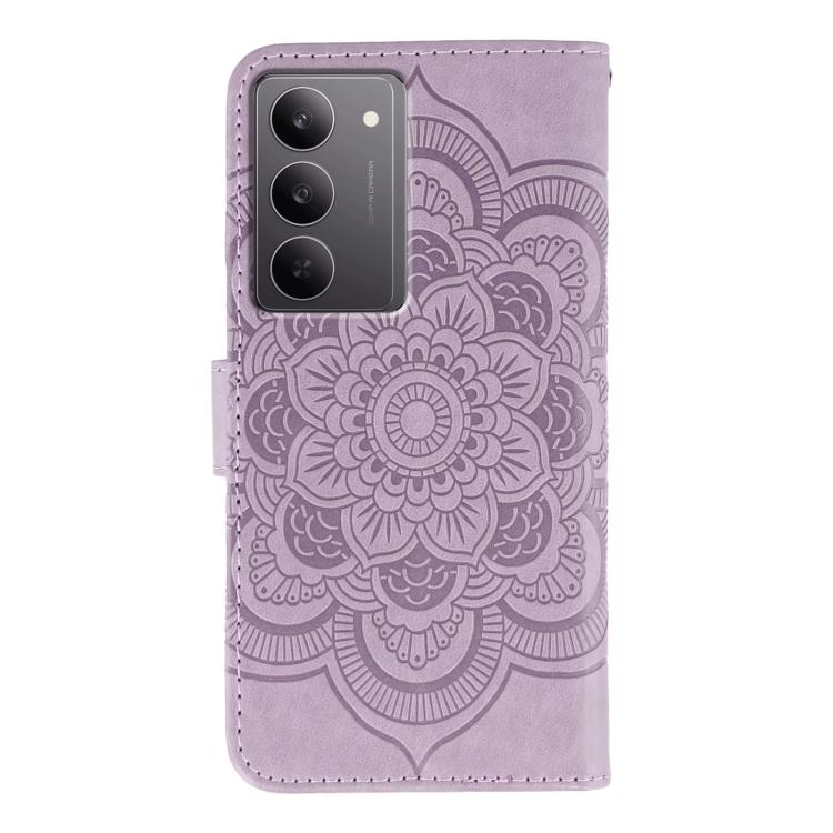 For Realme 14x Sun Mandala Embossing Pattern Phone Leather Case