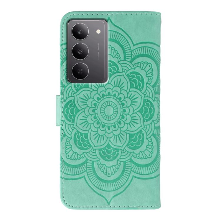 For Realme 14x Sun Mandala Embossing Pattern Phone Leather Case