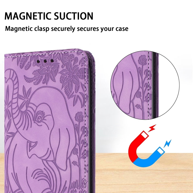For Xiaomi Redmi 13 4G Retro Elephant Embossed Leather Phone Case