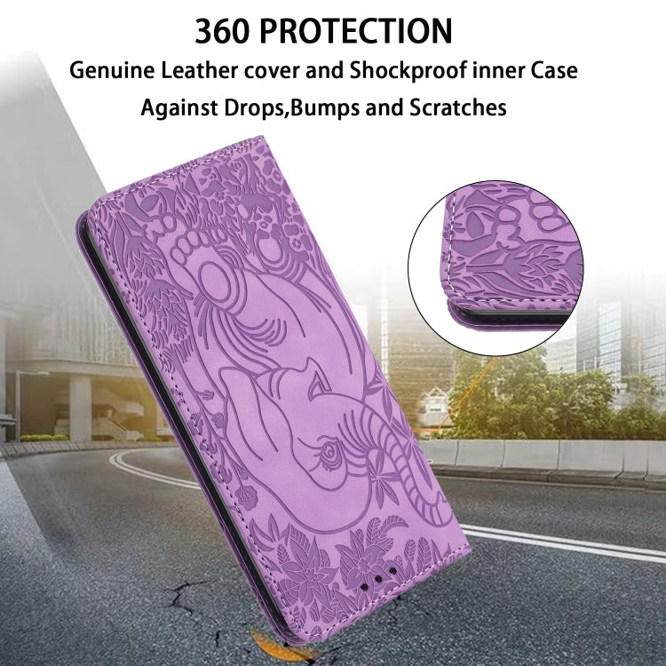 For Xiaomi Redmi 13 4G Retro Elephant Embossed Leather Phone Case