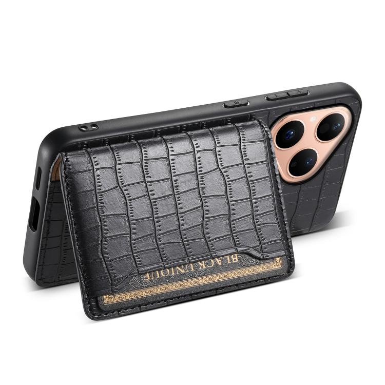For Huawei Pura 80 5G Crocodile Texture Card Bag Design Full Coverage Phone Case