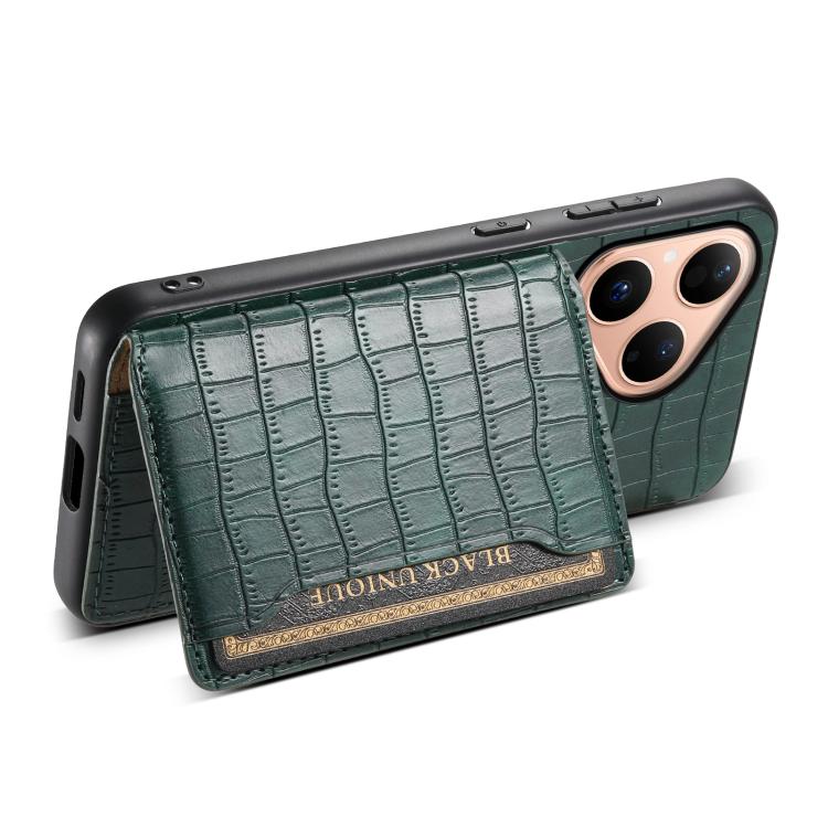 For Huawei Pura 80 5G Crocodile Texture Card Bag Design Full Coverage Phone Case