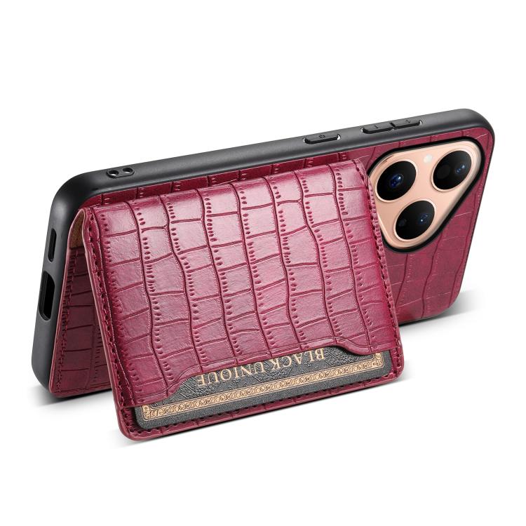 For Huawei Pura 80 5G Crocodile Texture Card Bag Design Full Coverage Phone Case
