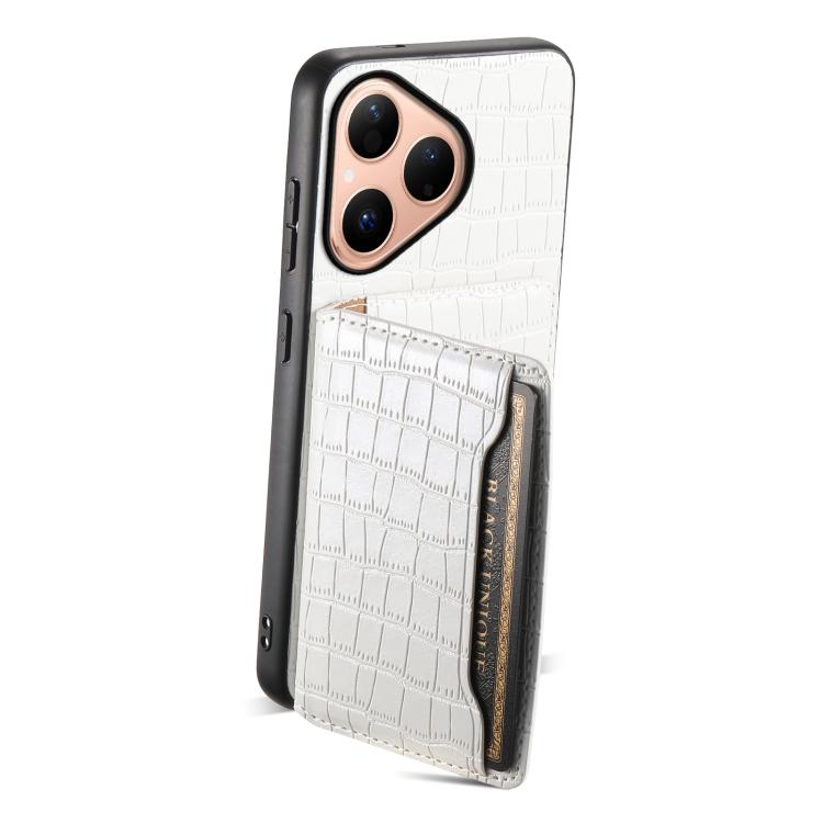 For Huawei Pura 80 5G Crocodile Texture Card Bag Design Full Coverage Phone Case