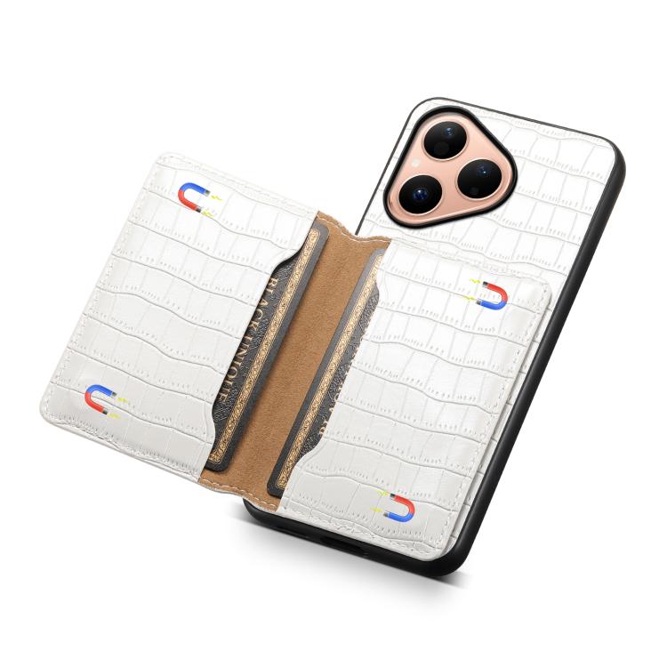 For Huawei Pura 80 5G Crocodile Texture Card Bag Design Full Coverage Phone Case