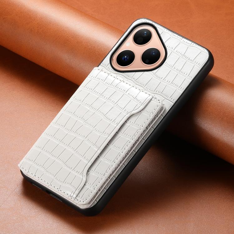 For Huawei Pura 80 5G Crocodile Texture Card Bag Design Full Coverage Phone Case