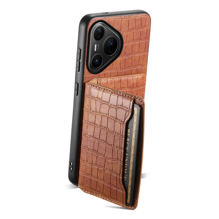 For Huawei Pura 80 Pro / 80 Pro+ 5G Crocodile Texture Card Bag Design Full Coverage Phone Case