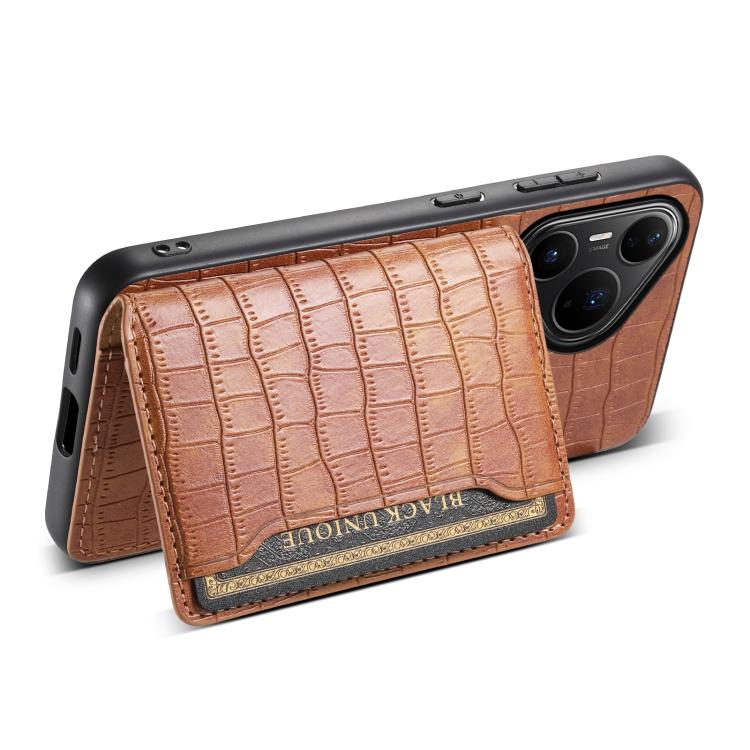 For Huawei Pura 80 Pro / 80 Pro+ 5G Crocodile Texture Card Bag Design Full Coverage Phone Case