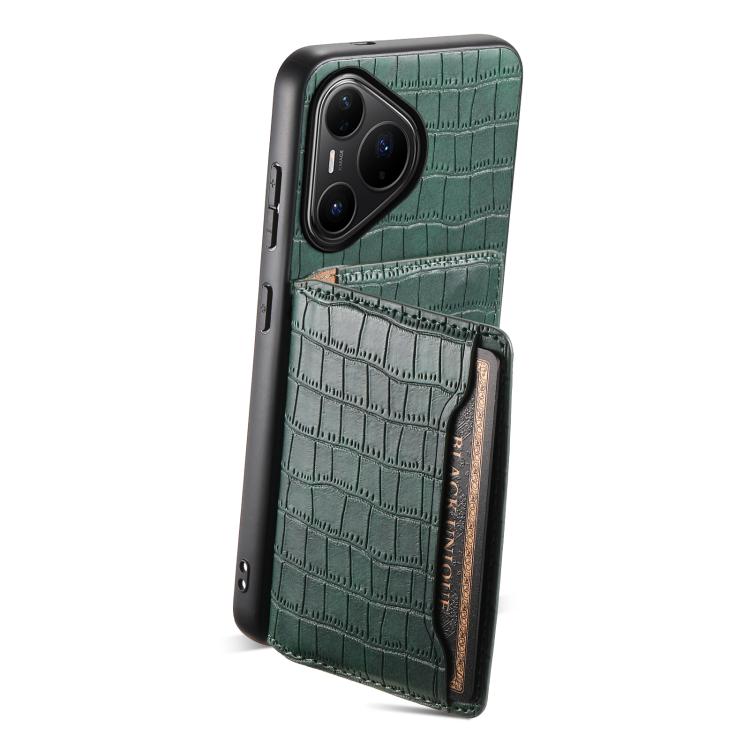For Huawei Pura 80 Pro / 80 Pro+ 5G Crocodile Texture Card Bag Design Full Coverage Phone Case