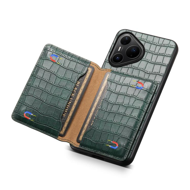 For Huawei Pura 80 Pro / 80 Pro+ 5G Crocodile Texture Card Bag Design Full Coverage Phone Case
