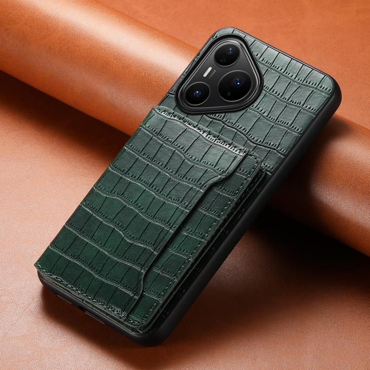 For Huawei Pura 80 Pro / 80 Pro+ 5G Crocodile Texture Card Bag Design Full Coverage Phone Case