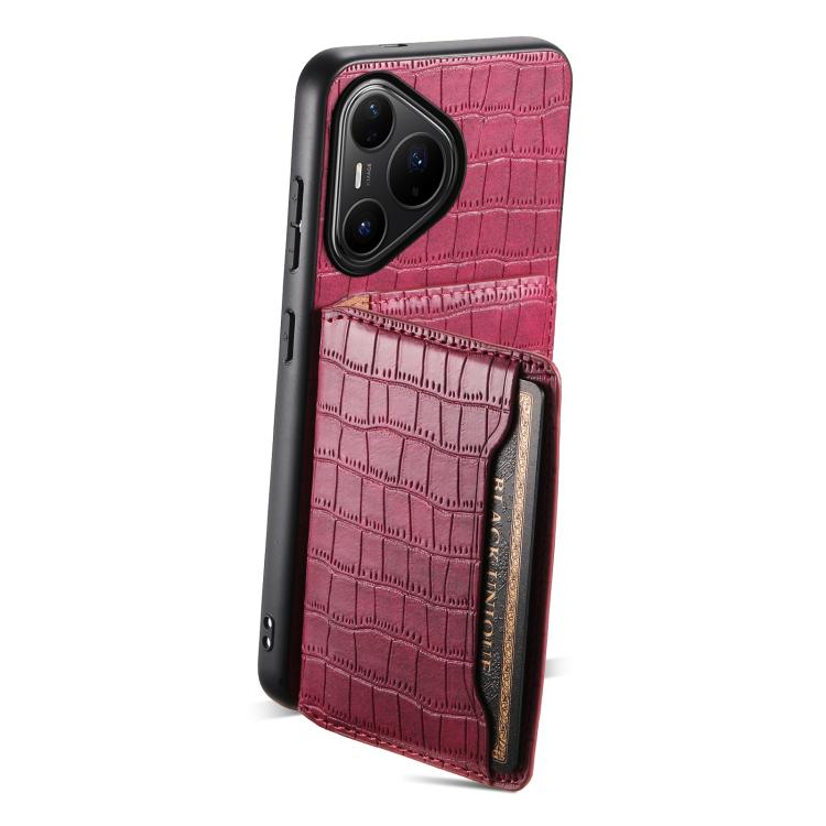 For Huawei Pura 80 Pro / 80 Pro+ 5G Crocodile Texture Card Bag Design Full Coverage Phone Case