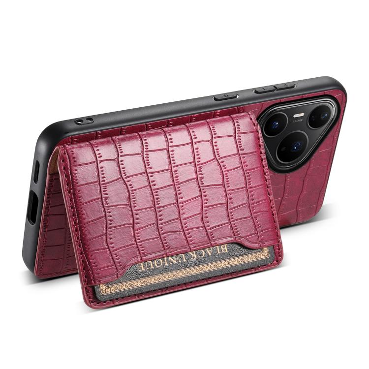 For Huawei Pura 80 Pro / 80 Pro+ 5G Crocodile Texture Card Bag Design Full Coverage Phone Case