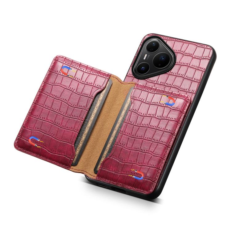 For Huawei Pura 80 Pro / 80 Pro+ 5G Crocodile Texture Card Bag Design Full Coverage Phone Case