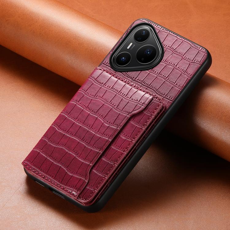 For Huawei Pura 80 Pro / 80 Pro+ 5G Crocodile Texture Card Bag Design Full Coverage Phone Case