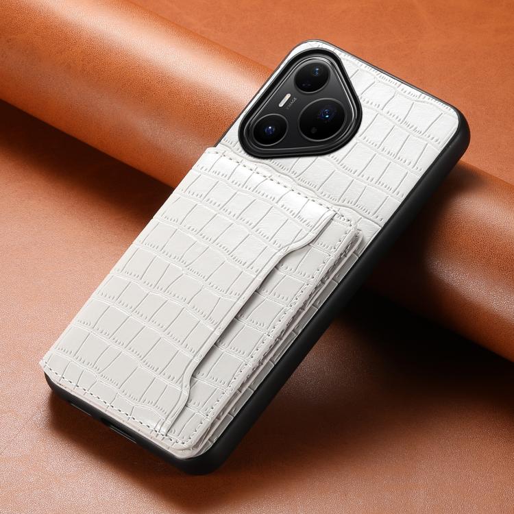 For Huawei Pura 80 Pro / 80 Pro+ 5G Crocodile Texture Card Bag Design Full Coverage Phone Case