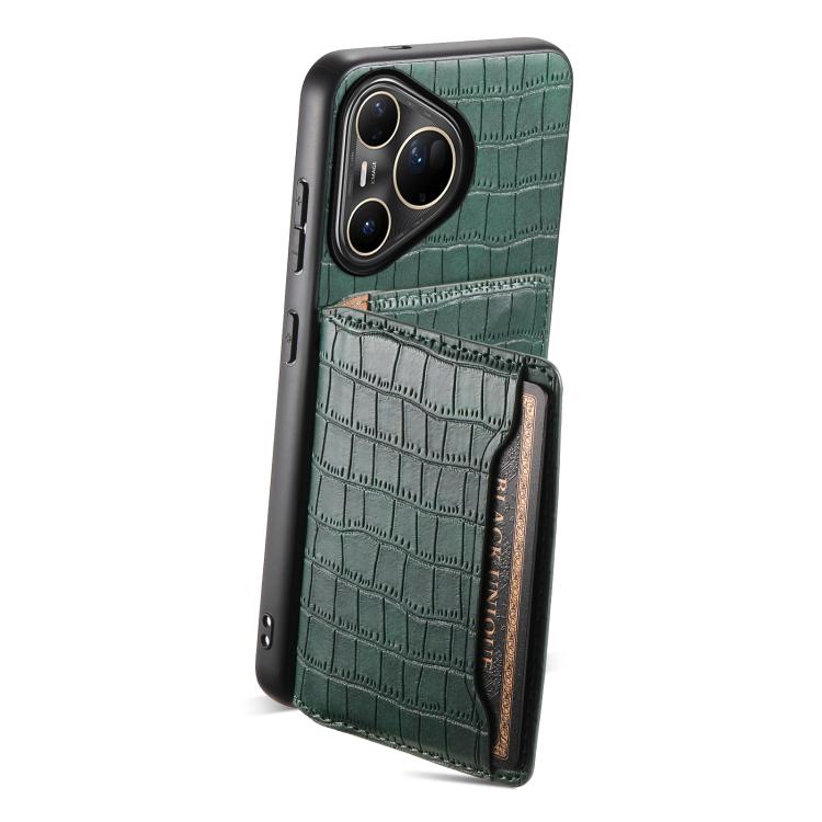For Huawei Pura 80 Ultra 5G Crocodile Texture Card Bag Design Full Coverage Phone Case