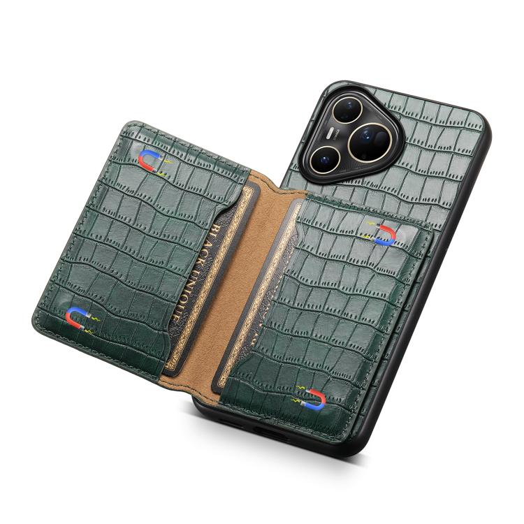 For Huawei Pura 80 Ultra 5G Crocodile Texture Card Bag Design Full Coverage Phone Case
